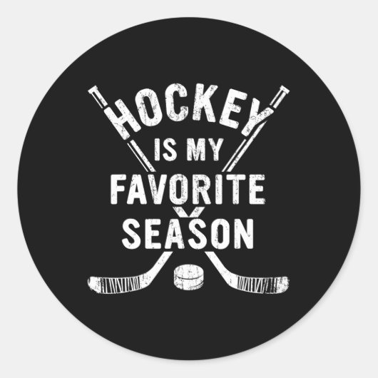  Hockey is mijn favoriete seizoen Ronde Sticker (Voorkant)