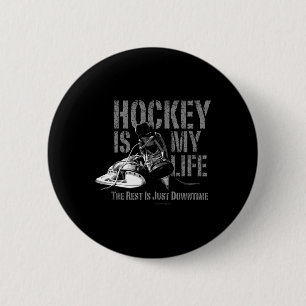 Hockey Is Mijn Leven - Een Hockeyspeler's Liefde V Ronde Button 5,7 Cm