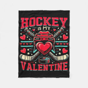 Hockey Is Mijn Valentijnsdag Hockey Liefhebber Val Fleece Deken