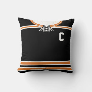 Hockey Jersey Name & Number Sjabloon Pillow Oranje Kussen