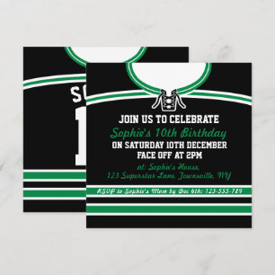Hockey Jersey themafeest nodigt uit tot Sjabloon, Kaart