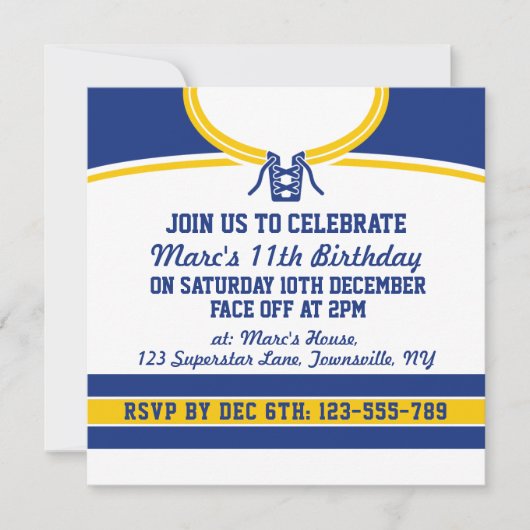 Hockey Jersey themafeest nodigt uit tot Sjabloon Kaart (Voorkant)