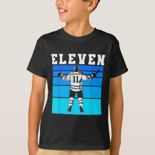Hockey Jongen 11e Verjaardag Elf IJshockey Verjaar T-shirt