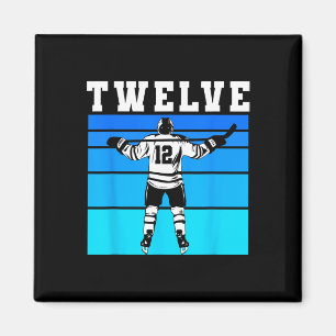 Hockey Jongen 12e Verjaardag Twaalf IJshockey Verj Magneet