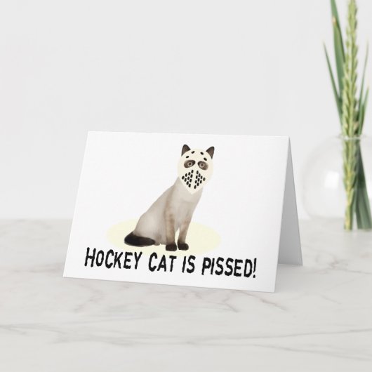 Hockey kat pissed kaart (Voorkant)
