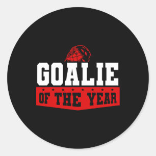 Hockey Keeper Helm Sportprijs Uitzicht Ronde Sticker