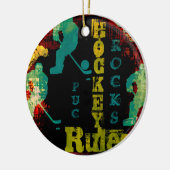 HOCKEY KERAMISCH ORNAMENT (Links)