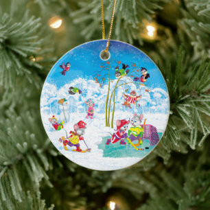 hockey keramisch ornament