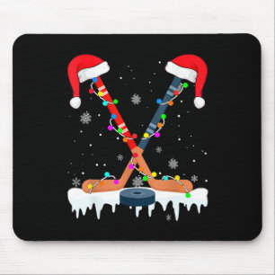 Hockey Kerstman Hoed Kerstverlichting Fun Sport Jo Muismat
