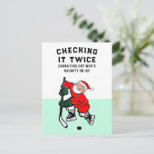 Hockey Kerstmis Feestdagenkaart (Staand voorkant)