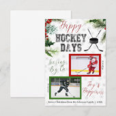 Hockey Kerstmis Fotokaart Kaart (Voorkant / Achterkant)