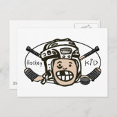 Hockey-Kind Briefkaart (Voorkant / Achterkant)