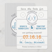 Hockey Liefde Bewaar de Datum Kaart (Voorkant / Achterkant)