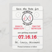 Hockey Love Save the Date (Devant / Derrière)