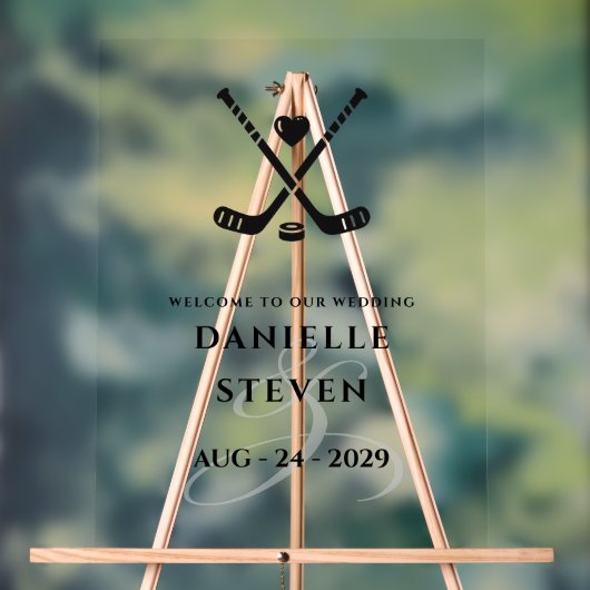 Hockey Love Welkom Acryl Bord (Neutraal)