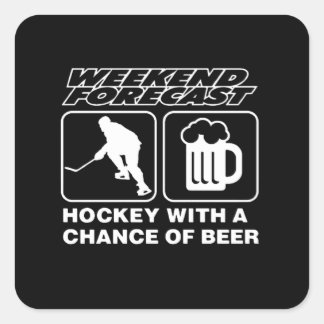 Hockey Lover | Hockey met kans op bier Vierkante Sticker
