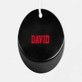 Hockey Lover Personalized Ornament (Voorkant links)