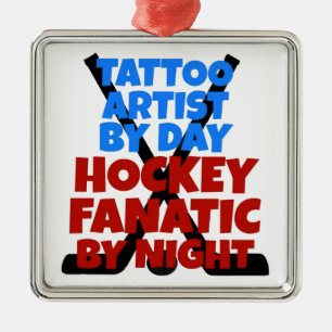 Hockey Lover Tattoo Artiest Metalen Ornament