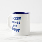 HOCKEY maakt me blij met mok (Voorkant links)