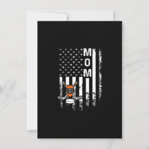 Hockey Mam American Flag Vintage Kerstmis Pr. Kaart