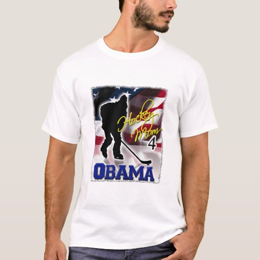 Hockey Mam voor Barack Obama, Stemming in 2008 Ver T-shirt (Voorkant)