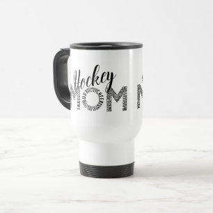 Hockey Mam Word Art Reisbeker