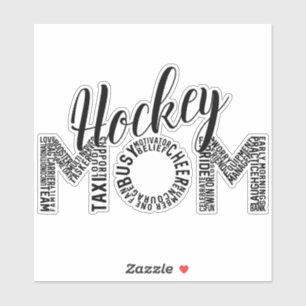 Hockey Mam Word Art Sticker