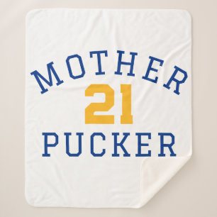Hockey mama Blanket Moeder Pucker Custom Number Sherpa Deken