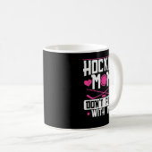 Hockey mama Dont Puck met me Koffiemok (Voorkant rechts)