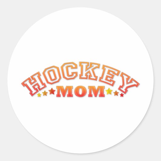 Hockey mama ronde sticker (Voorkant)