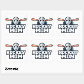 Hockey mama vierkante sticker (Vel)