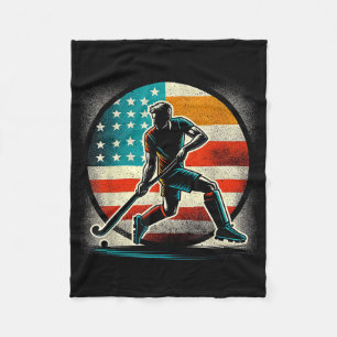 Hockey Man Veld Usa Verenigde Staten Van Amerika V Fleece Deken