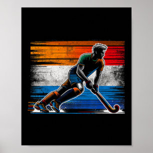 Hockey Mannen Nederland Nederlandse Vlag Holland Poster