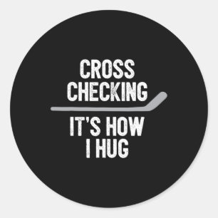 Hockey Mannen Vrouwen controleren hoe ik het doe Ronde Sticker