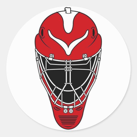 Hockey-masker Ronde Sticker (Voorkant)