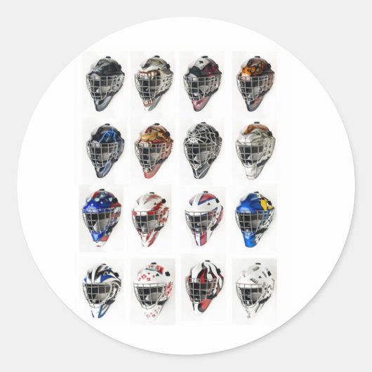 Hockey-maskers Ronde Sticker (Voorkant)
