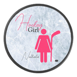 Hockey Meisje Roze Puck