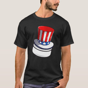 Hockey met American Flag Pet Patriotic op 4 jul T-shirt