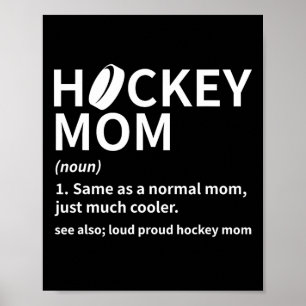 Hockey Moeder Definitie IJshockeyspeler Funny Hock Poster