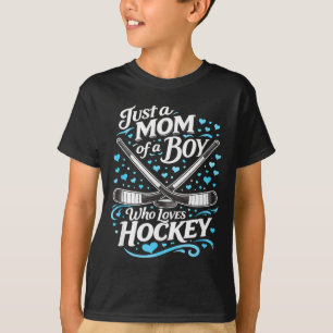 Hockey Moeder Een Moeder Van Een Jongen Die Van IJ T-shirt