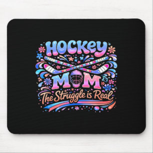 Hockey Moeder Roze Blauw Retro 70s Groovy Vintage Muismat