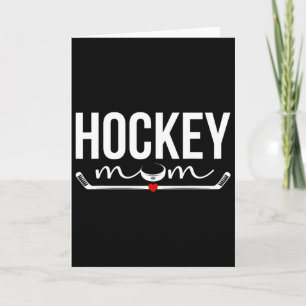 Hockey Moeder Van Een Hockey Speler Trotse IJshock Kaart
