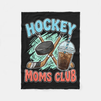 Hockey Moms Club IJskoude Koffie Gekruiste Sticks Fleece Deken