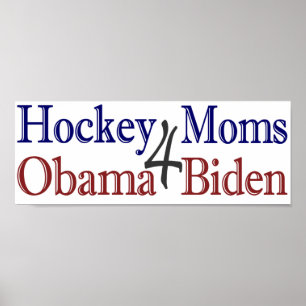 Hockey Moms voor Obama Biden Poster