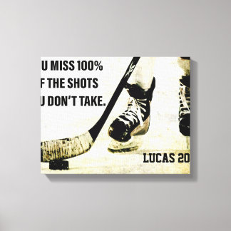 Hockey Motivation je bent 100% van de schoenen kwi Canvas Afdruk