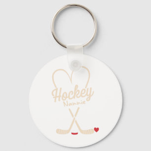 Hockey Nannie Hart Hockey Speler Sleutelhanger