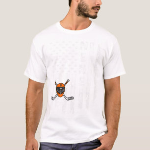 Hockey Nene Amerikaanse Vlag Vintage Kerstmis Xmas T-shirt