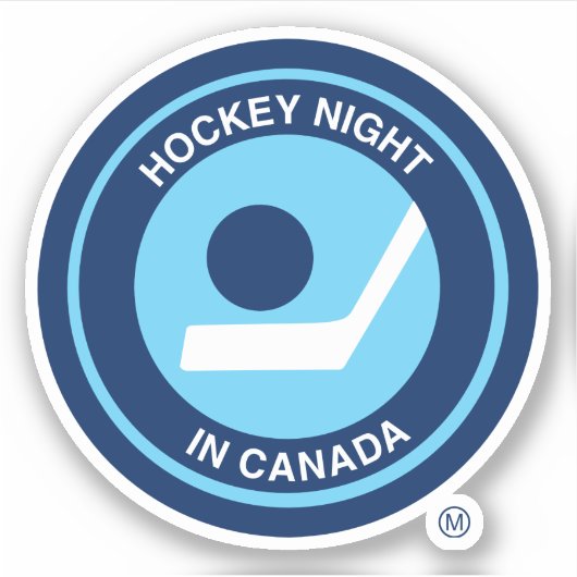 Hockey Night Retro Sticker (Voorkant)