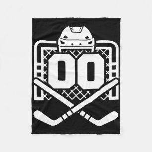 Hockey Nummer 00 Jersey Grappige Hockey Speler Gam Fleece Deken