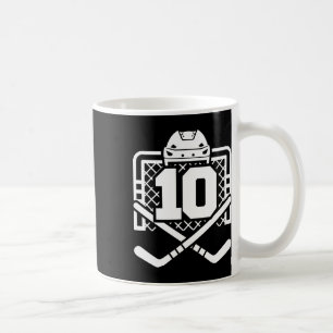 Hockey Nummer 10 Shirt Grappige Hockeyspeler Spel Koffiemok